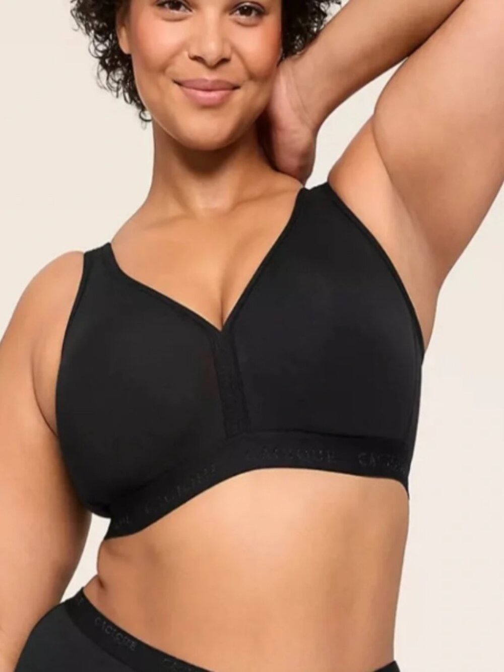 Cacique Unlined Full Coverage No Wire Bra Black 40D